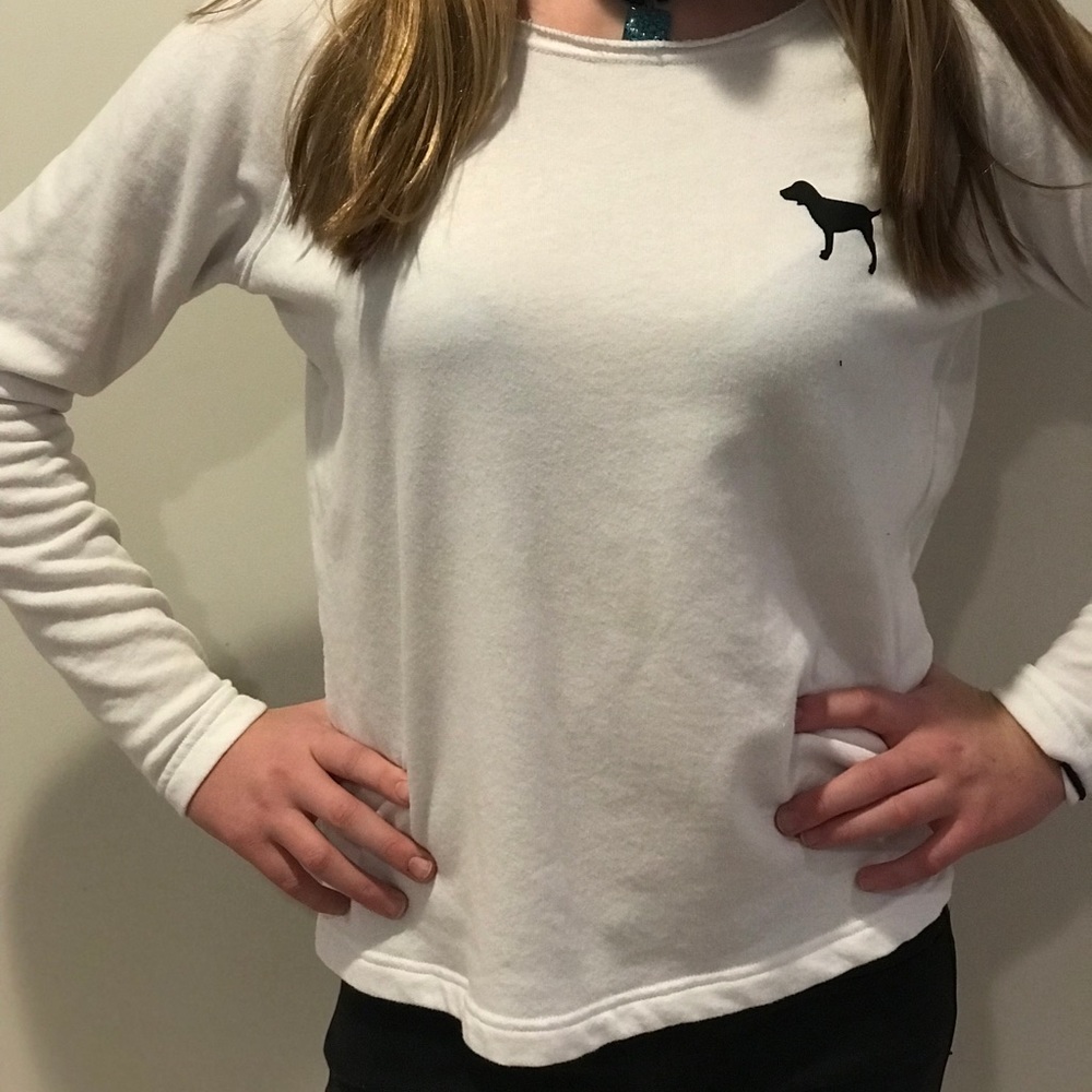 Comfy white and colorful sweatshirt PINK